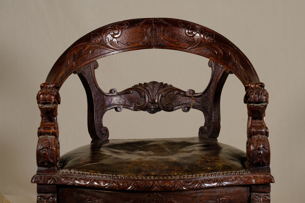 Pair of Anglo-Indian Library Chair