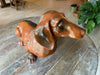 Antique glazed ceramic dachshund. 