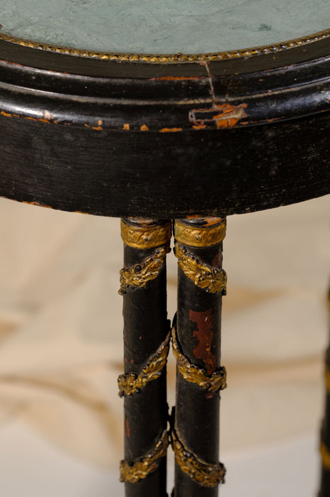 Antique Ebonized Side Table