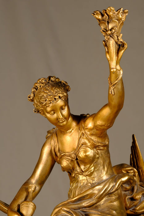 Antique Spelter Statuette of Hebe