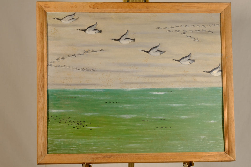 Antique Canadian Geese Painting