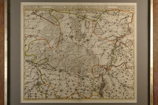Framed Map of Belgium