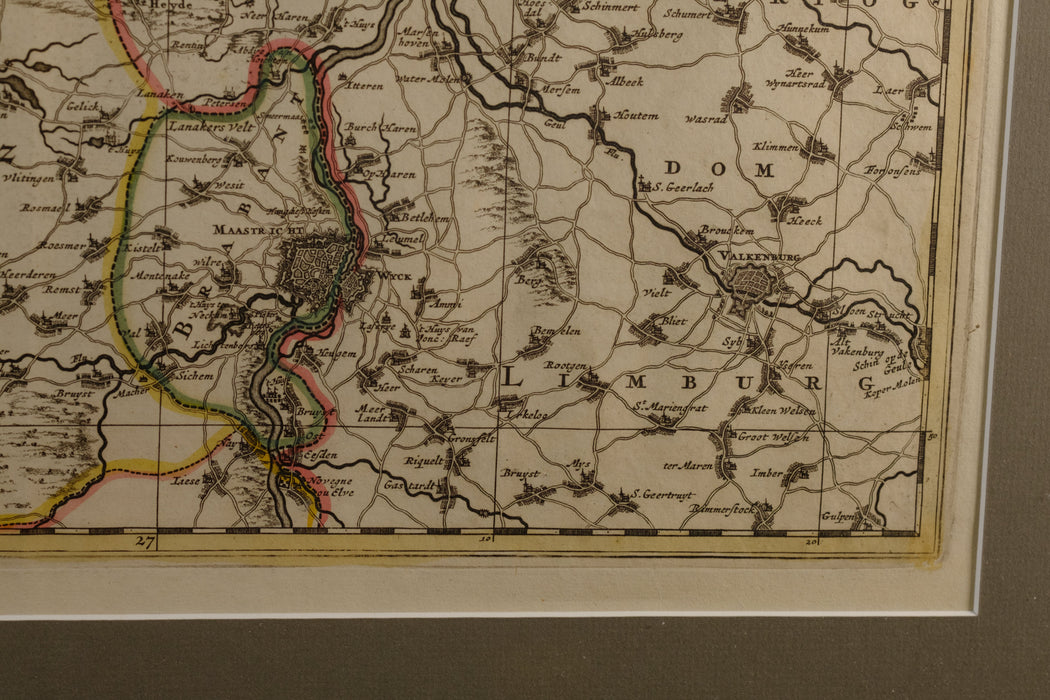 Framed Map of Belgium