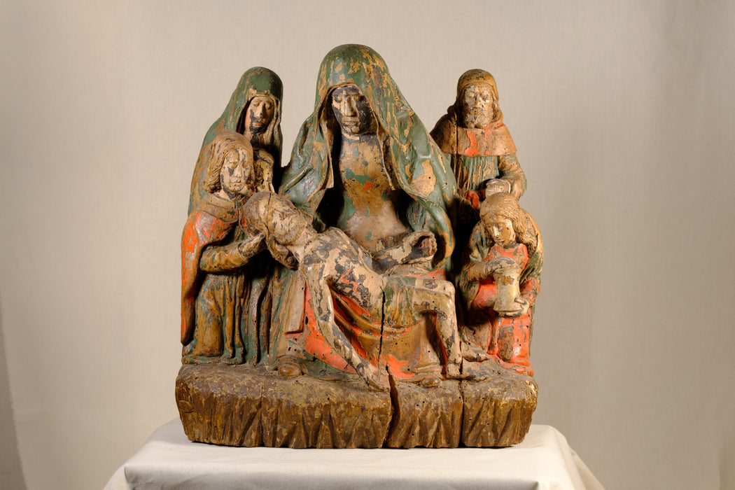 Oak Carving of the Lamentation of Christ