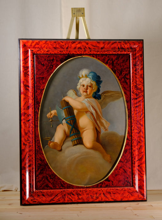 Putto in tortoise frame I