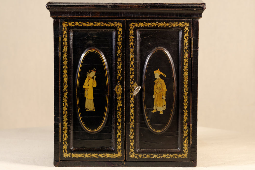 Black Lacquered Jewelry Cupboard