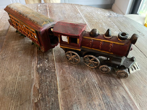 Antique cast iron toy train.
