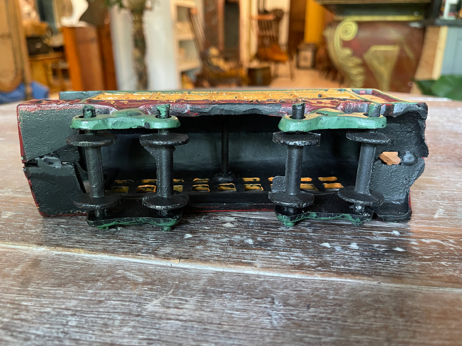 Antique cast iron toy train.